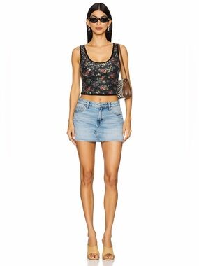 TOPSHOP Y2K 90s Festival Floral Sequin Women's Crop Top | US4/UK8/EUR36